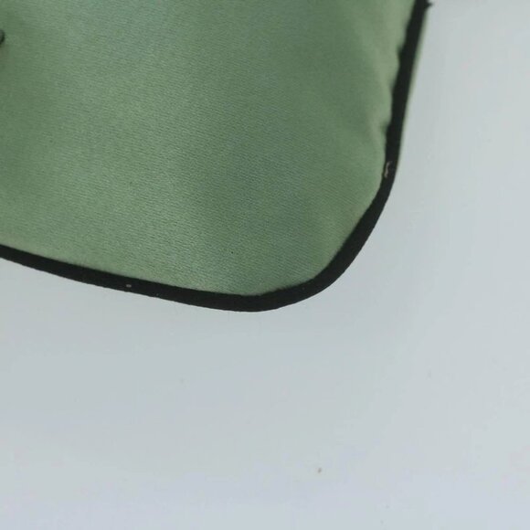 PRADA Drawstring Pouch Pouch Satin Green Auth 65661V - Picture 9 of 15